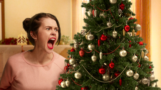 ‘Bring Me Some Holiday Cheer, You Son Of A Bitch’ Says Woman Slamming Christmas Tree Up Against Wall
